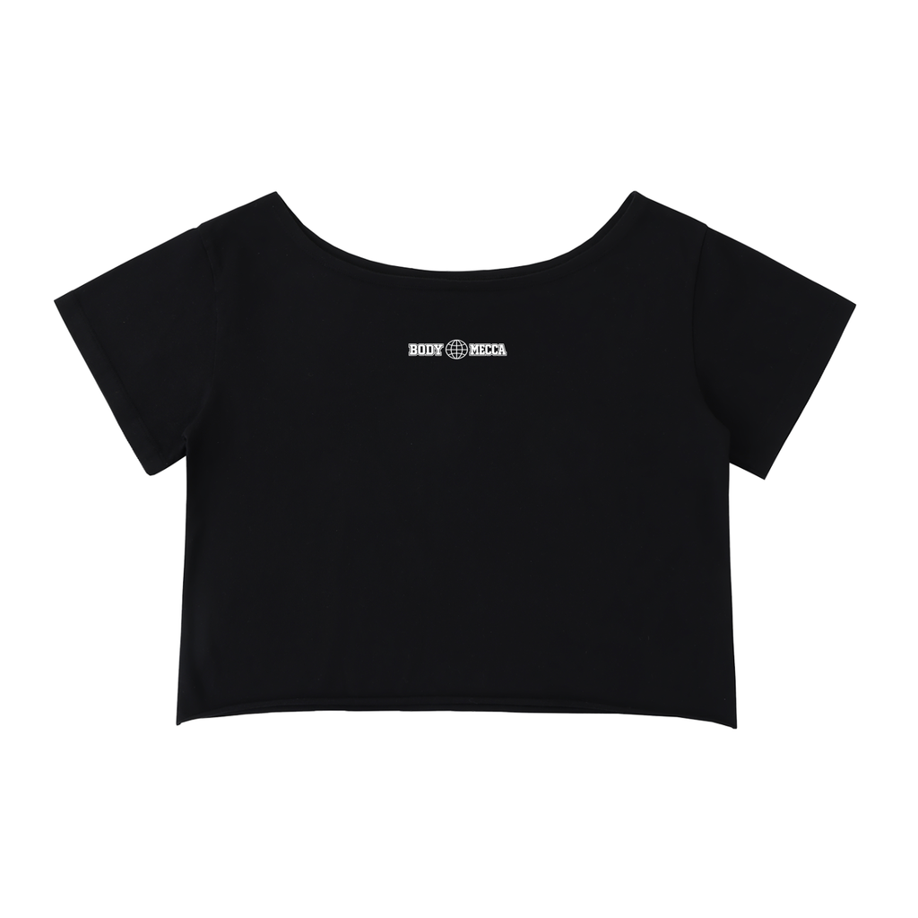 Off-Shoulder Rolled T-Shirt